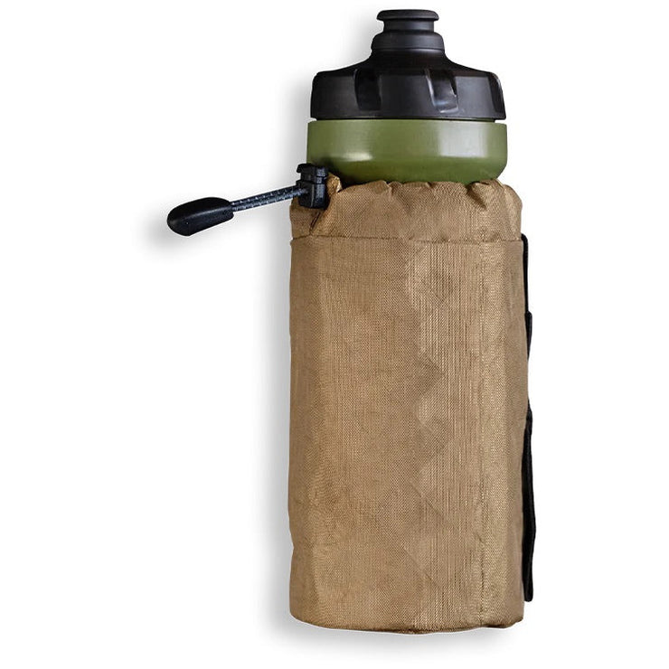 PNW Booster Bag Bottle Holder, star dust khaki, full view (water bottle NOT included).