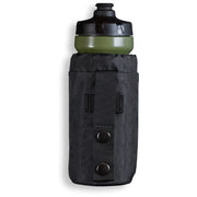 PNW Booster Bag Bottle Holder, dark matter black, full view (water bottle NOT included).