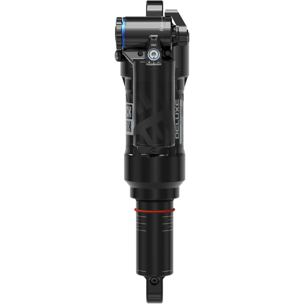 RockShox Super Deluxe Ultimate Rear Shock - RCT, 230 x 57.5, front view.