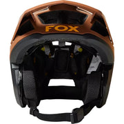 Fox Dropframe Pro Dvide Mountain Bike Helmet, nutmeg, front view.