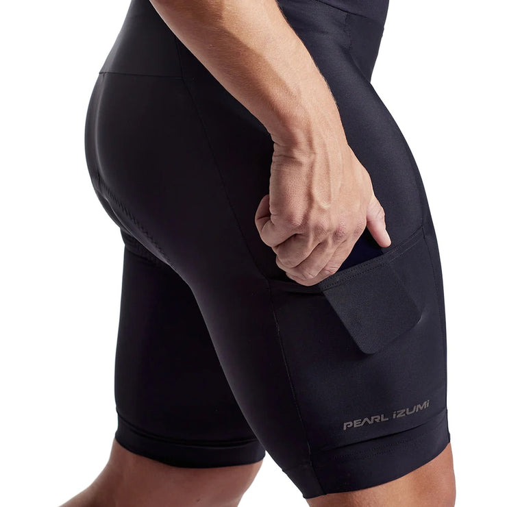 Pearl Izumi Expedition Bib Short, close-up side pocket view.