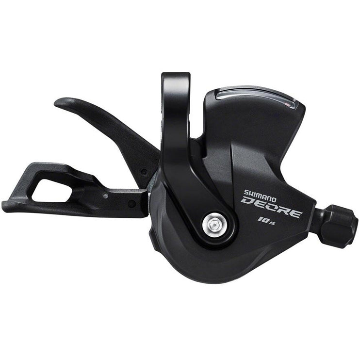 Shimano Deore SL-M4100-R Right Shift Lever - 10-Speed, RapidFire Plus, Optical Gear Display, Black, Full View