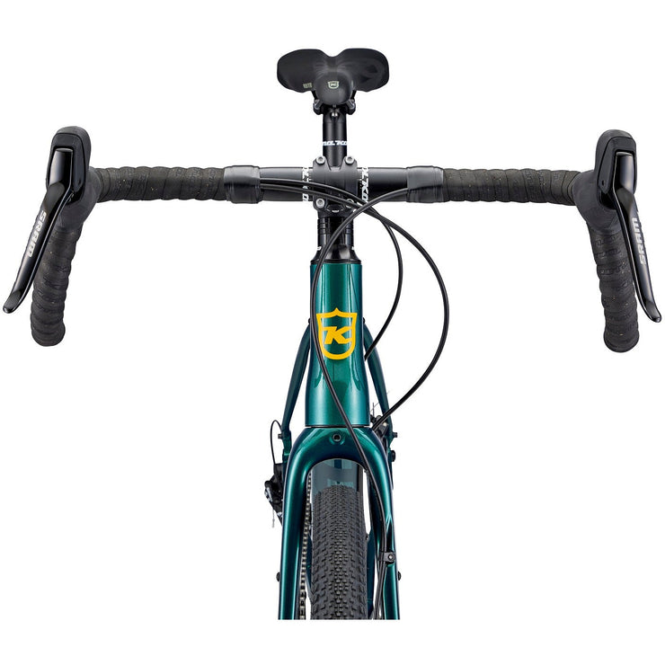 2022 Kona Libre metallic green handlebar view