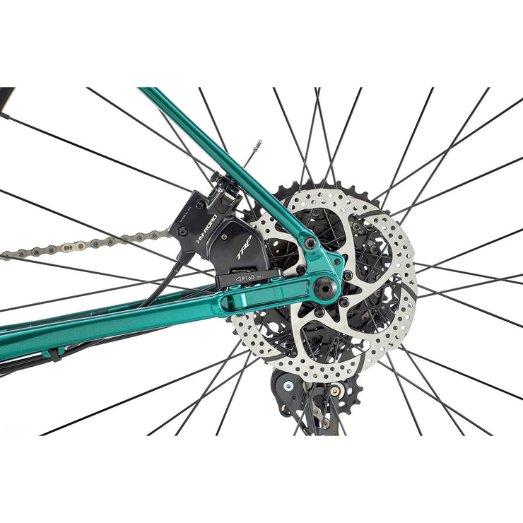 2022 Kona Libre metallic green rear brake view