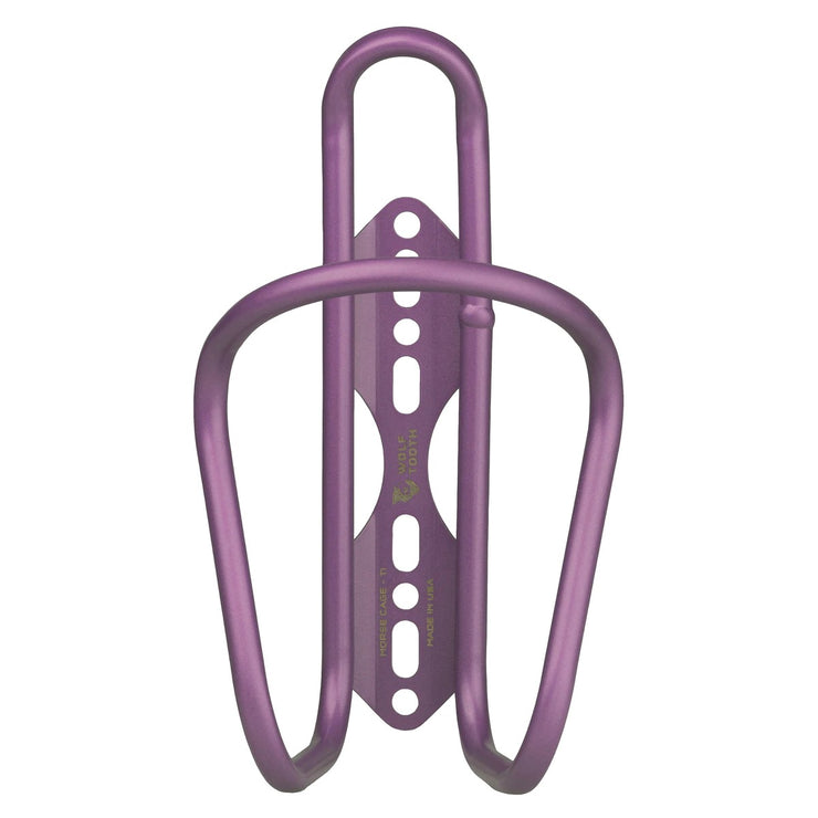 Wolf Tooth Morse Titanium Bottle Cage, Purple, Full View