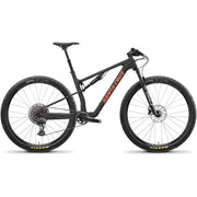 2023 Santa Cruz Blur 4 C 29 S, Dark Matter w/ Salmon, full view.