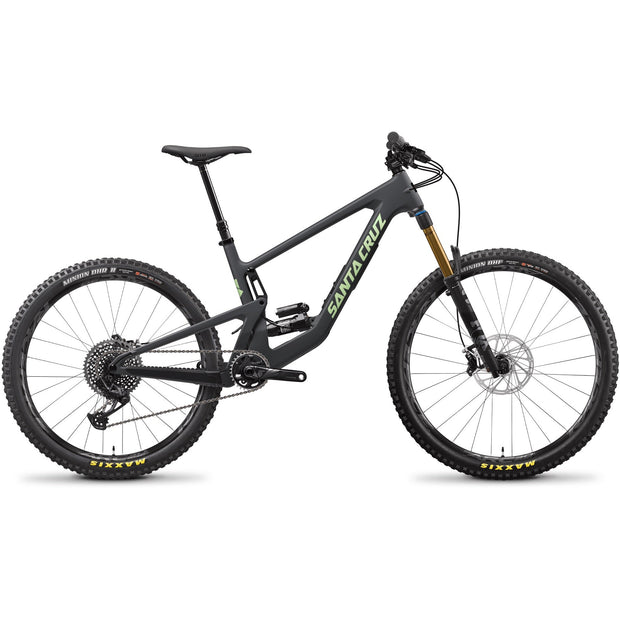 2023 Santa Cruz Bronson4.1 CC MX XO1 — Mixed Wheels, matte black, full view.