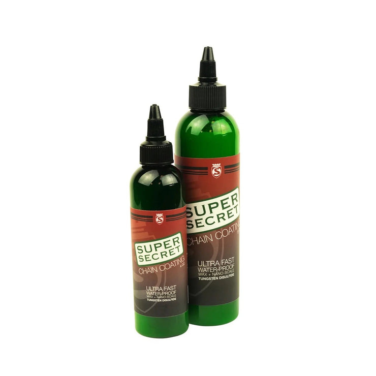 Silca Super Secret Chain Lube. View of 4oz and 8oz bottles