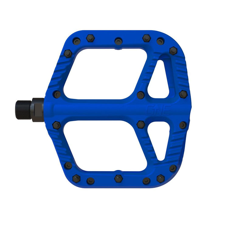 OneUp Components Composite Platform Pedals blue full view