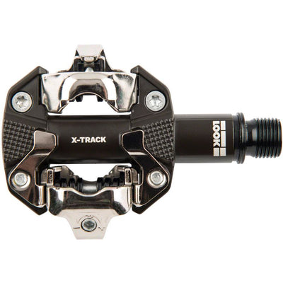 LOOK X-TRACK Pedals - Dual Sided Clipless, Chromoly, 9/16", Gray, Full View