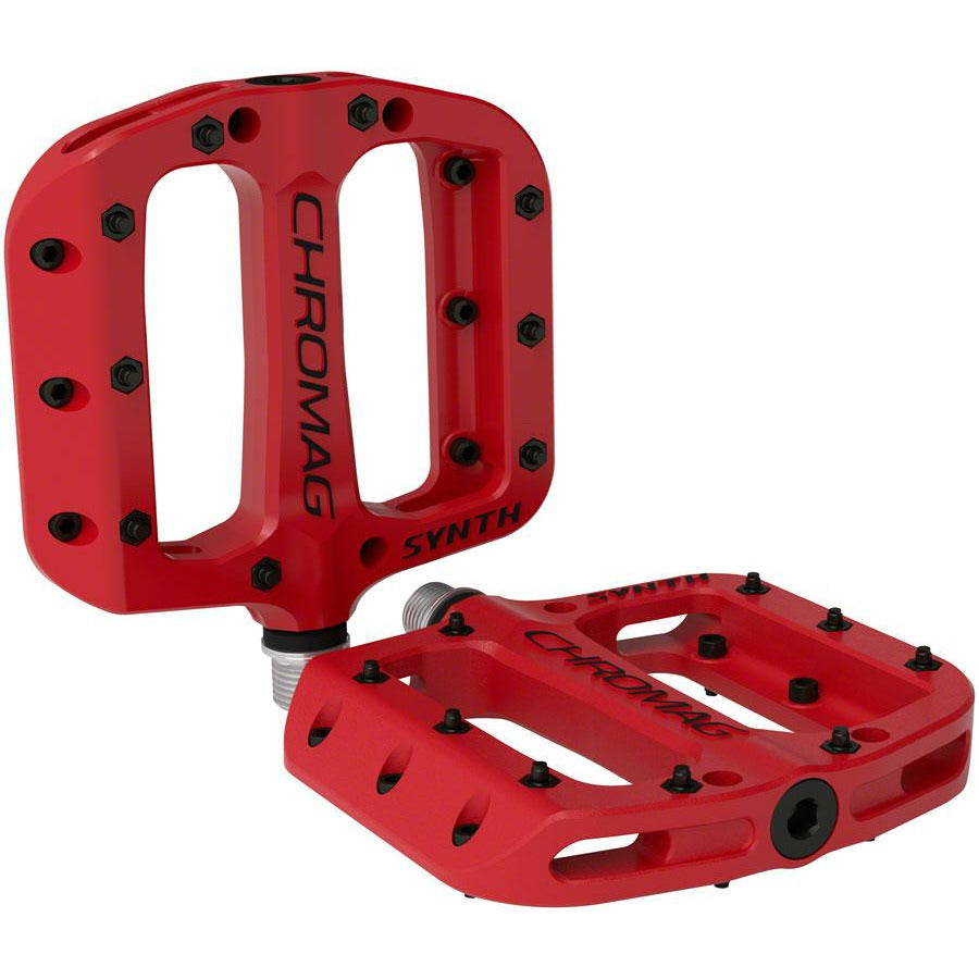 chromag synth pedals Chromag Synth Platform Pedals Red