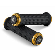 RevGrips Pro Series Suspension Grips pair in black/gold full view