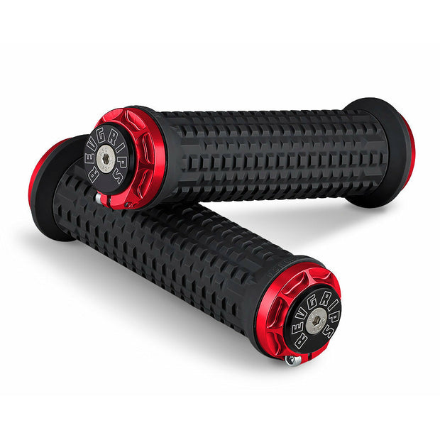 RevGrips Pro Series Suspension Grips pair in black/red full view
