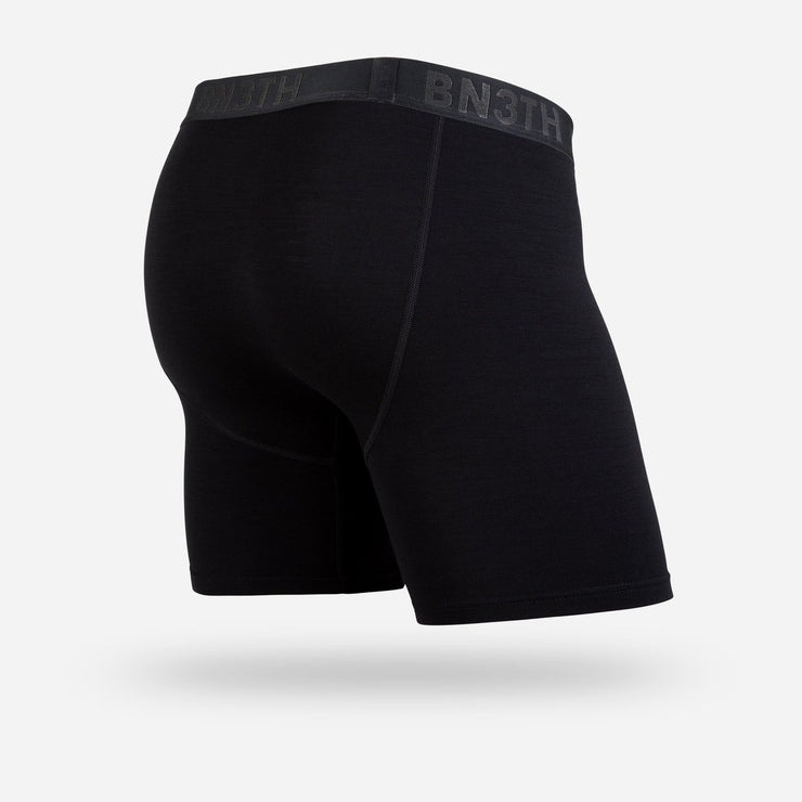BN3TH Merino Wool Boxer Brief, Black, Back View
