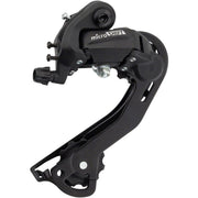 microSHIFT M21 Rear Derailleur 6/7-Speed, Long Cage, Black, Full View