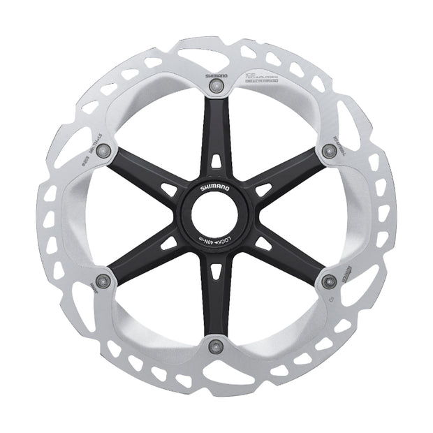 Shimano Deore XT RT-RT800 Center Lock 203MM Disc Brake Rotor, full view.