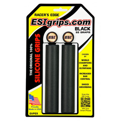 ESI Racer's Edge Silicone Grips black full view