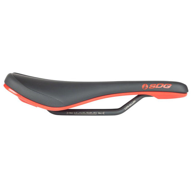SDG Bel Air V3 Saddle - Lux Rails, Red/Black, Full View
