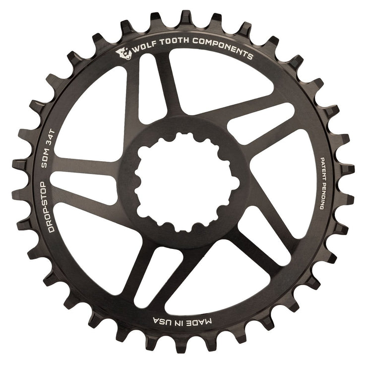Wolf Tooth Direct Mount Chainring - 30t Direct Mount for SRAM 3-Bolt Crankset, Boost HG+s, 3mm Offset, full view.
