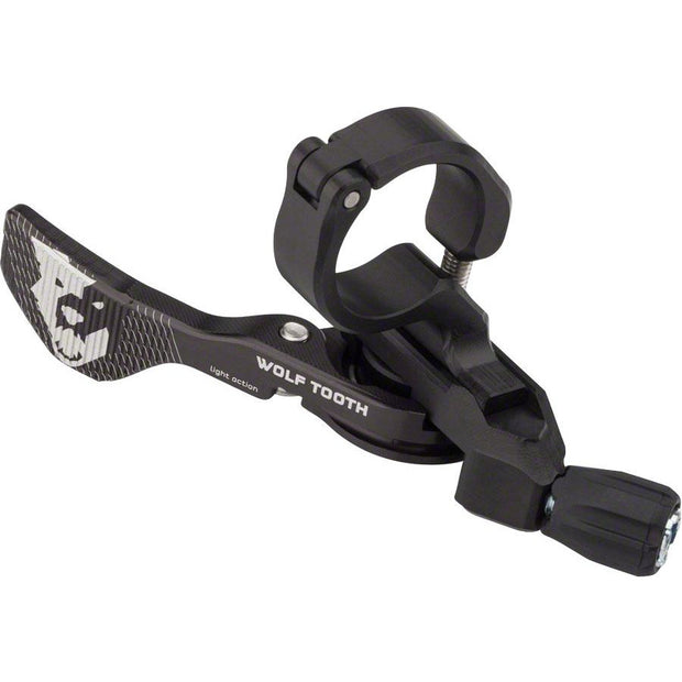 Wolf Tooth ReMote Light Action Dropper Lever with included Clamp, black, Full View