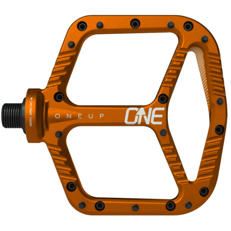 OneUp Aluminum Platform Pedals orange view