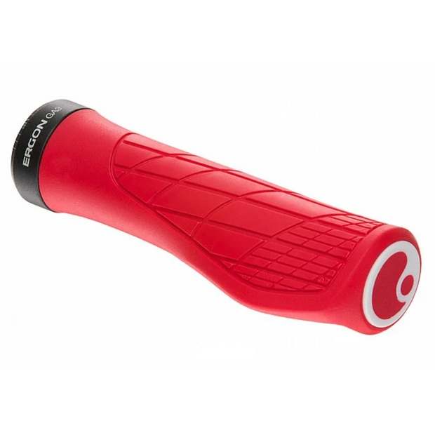 Ergon GA3 MTB Lock-On Grips in small, Red full view