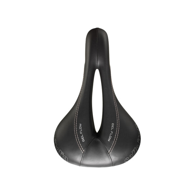 Selle Italia Donna Gel Flow Women's Saddle - Manganese, L2, Black, top view.