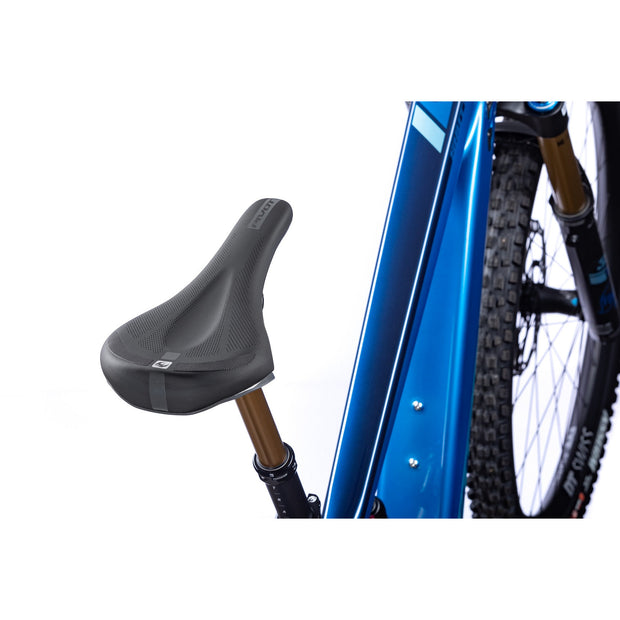 2023 Pivot Shuttle LT RIDE SLX/XT 29, Bass Boat Blue Tritone, saddle view.