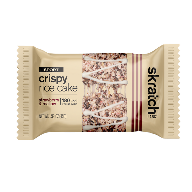 Skratch Labs Crispy Rice Cake Strawberry and Mallow front view
