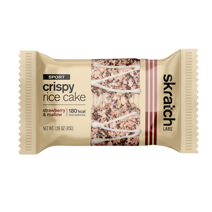 Skratch Labs Crispy Rice Cake Strawberry and Mallow front view