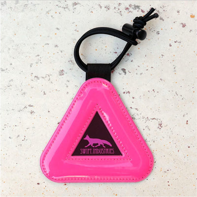 Swift Industries Campout Reflective Triangle, pink, full view.