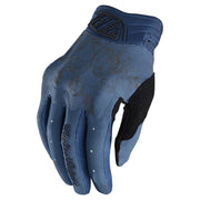 Troy Lee Designs Women's Gambit Gloves floral blue front view