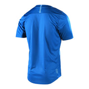 Troy Lee Designs Flowline Short Sleeve Jersey, Solid Slate Blue, Back View