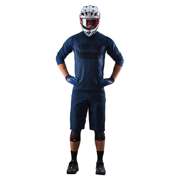Troy Lee Designs Ruckus 3/4 Jersey, Arc Slate Blue, Front view on a model