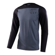Troy Lee Designs SKYLINE LS Jersey, mono grey, front view.