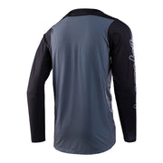 Troy Lee Designs SKYLINE LS Jersey, mono grey, back view.