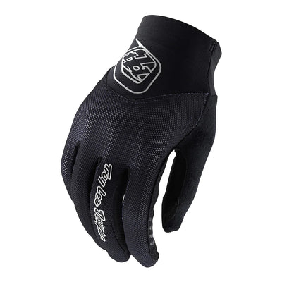 Troy Lee Designs Women's Ace 2.0 Gloves, Solid Black, Full View