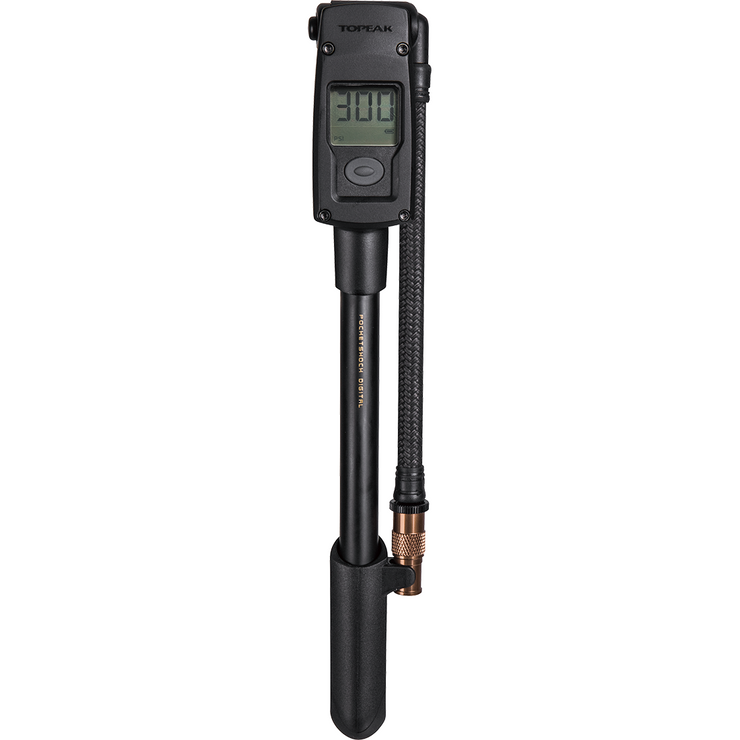 Topeak Pocket Shock Digital Shock Pump - 300psi, Black, Full View