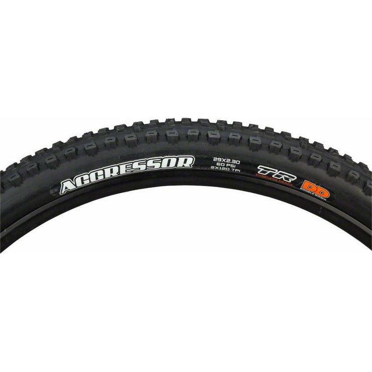 Maxxis Aggressor Tire - 29 x 2.3, Tubeless, Folding, Black, Dual, DD Mountain Bike Tire, Full View