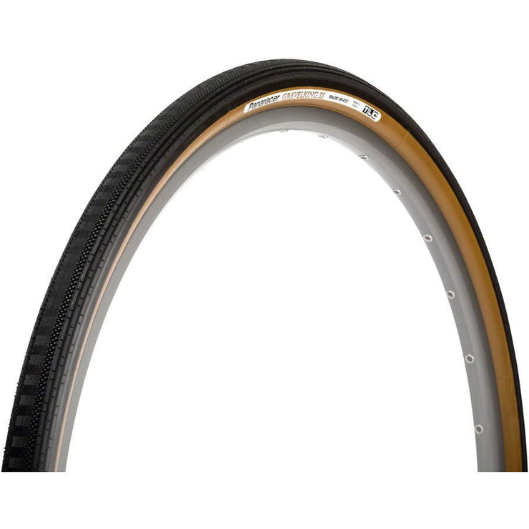 Panaracer GravelKing Tire - 700 x 38, Tubeless, Folding, Black/Brown full view