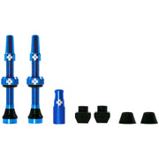 Muc-Off Tubeless Valve Kit: Blue, fits Road and Mountain, 44mm, Pair, Full View