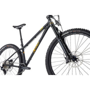 2023 Kona Honzo, Gloss Metallic Black w/ Furnace Fade, down tube view