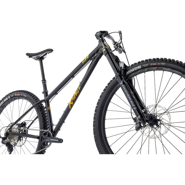 2023 Kona Honzo, Gloss Metallic Black w/ Furnace Fade, down tube view