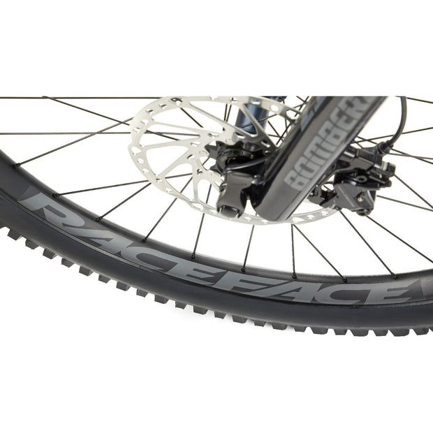 2023 Kona Honzo, Gloss Metallic Black w/ Furnace Fade, front rotor view