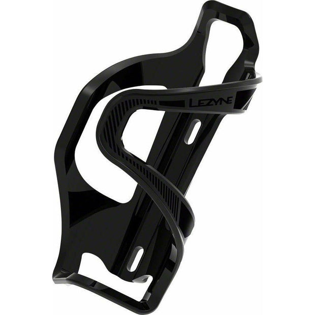 Lezyne Flow Cage SideLoader Left Entry, Enhanced Graphics, Black, Full View