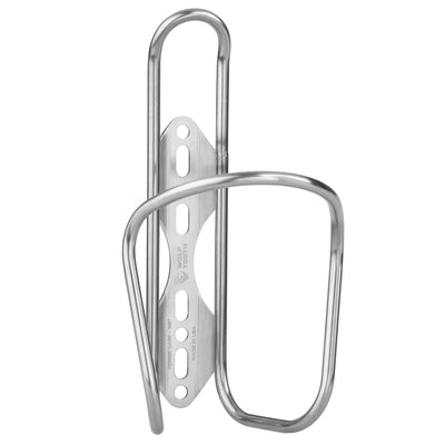 Wold Tooth Morse Bottle Cage - Stainless Steel, Silver, Full View