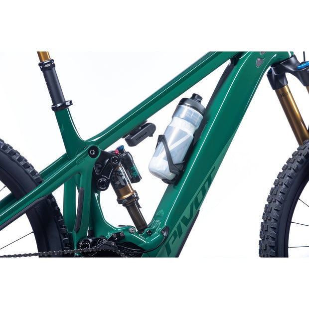 2023 Pivot Shuttle LT RIDE SLX/XT 29, Northern Lights Green, bottle clearance view.