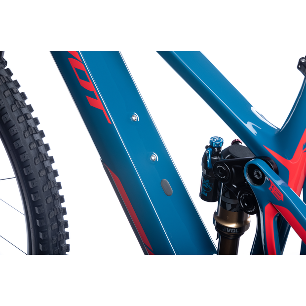 2023 Pivot Shuttle SL Team XTR with Reynolds Blacklabel Wheels, Blue Denim, bottle cage mount View