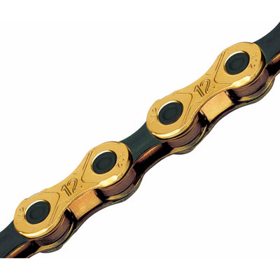 KMC X-12 Ti-Nitride Chain - 12spd, Gold/Black, Full View