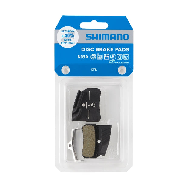 Shimano M9100 XTR Resin Pads w-Fins, packaging view.